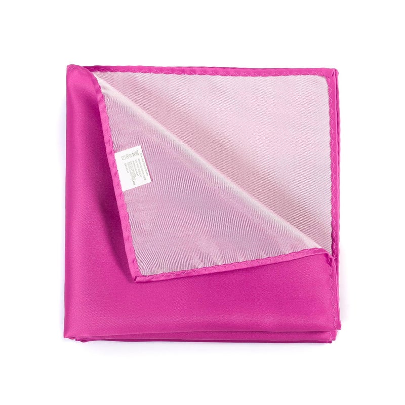 fortunatever Mens Solid Satin Pocket Square(Magenta) - Image 3